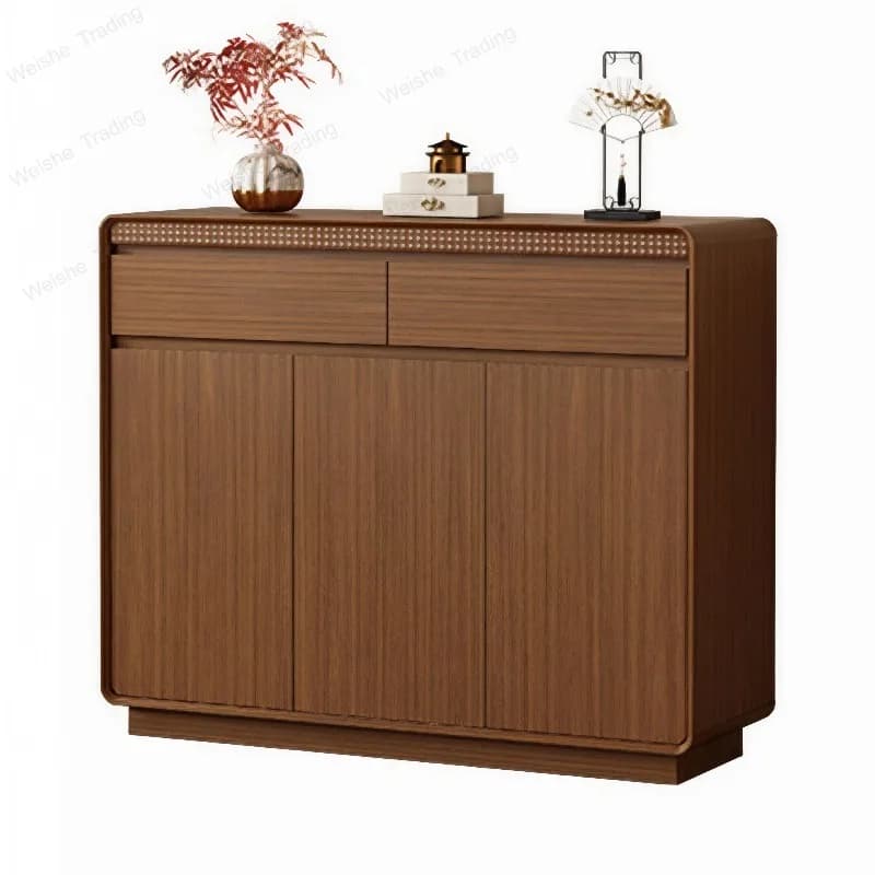 Strong Retro Design Shoe Cabinet Storage Dustproof Living Room Shoe Cabinet Drawer Solid Wood Estante Para Zapatos Furniture