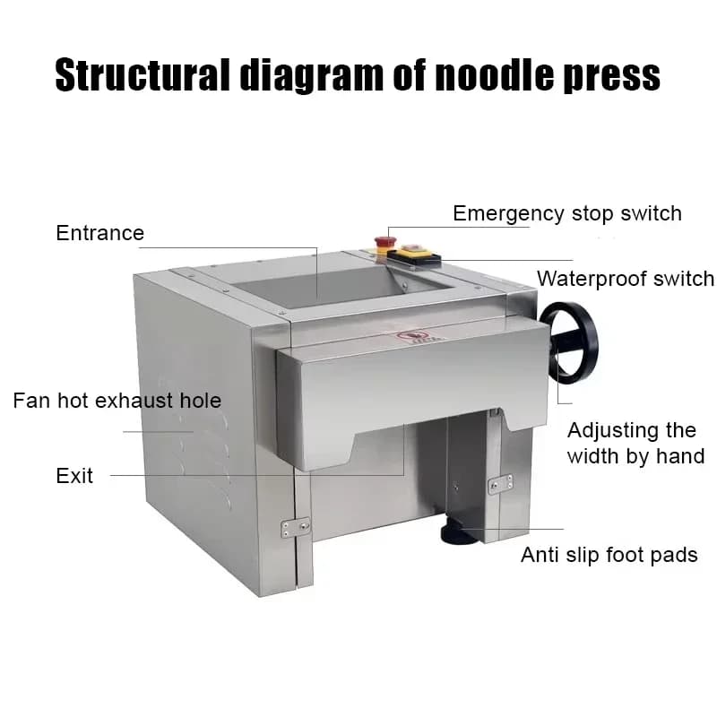 PBOBP Fresh Noodle Maker Electrical Noodles Dough Pressing Noodle Making Machine Food Machines For Pasta Maker