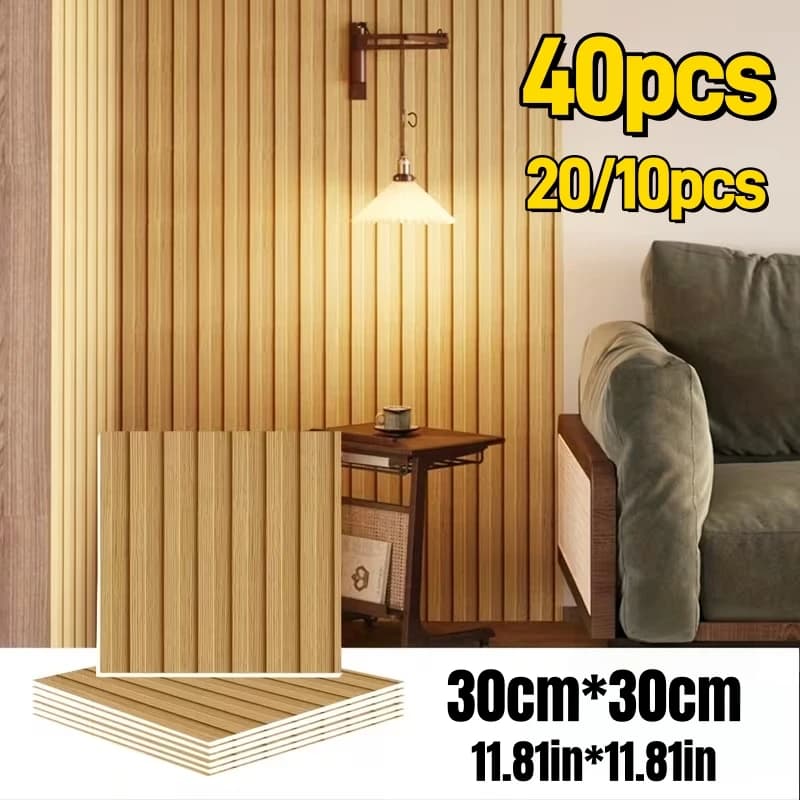 2D Wood Grain Wall Stickers Self Adhesive Peel and Stick Wall Panel Removable Tiles for Living Room Bedroom Wallpaper Home Decor