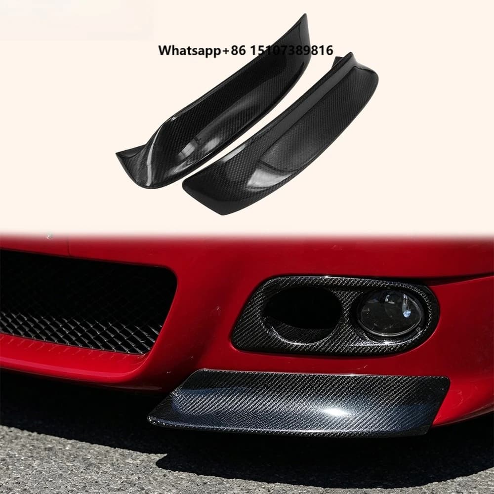 For 3 Series E46 Coupe 01-06 Carbon Fiber OE Style Front Bumper Lip Spats