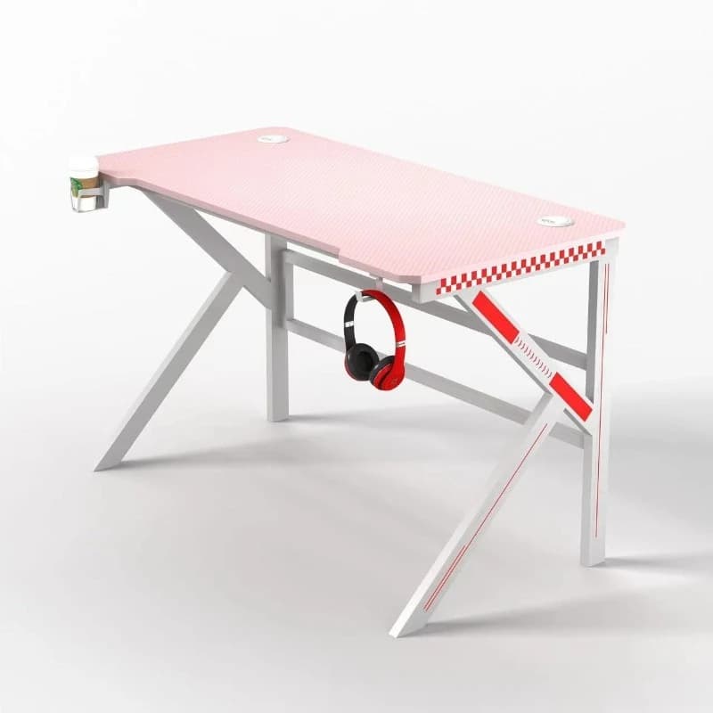 Carbon fiber electric gaming table, earphone holder with water cup