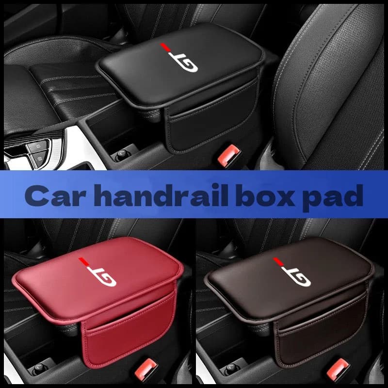 Center Console Arm Rest Protector Car Armrest Box Pad Storage Pocket for 408 508 5008 208 2008 308 T9 3008 GT Auto Accessories