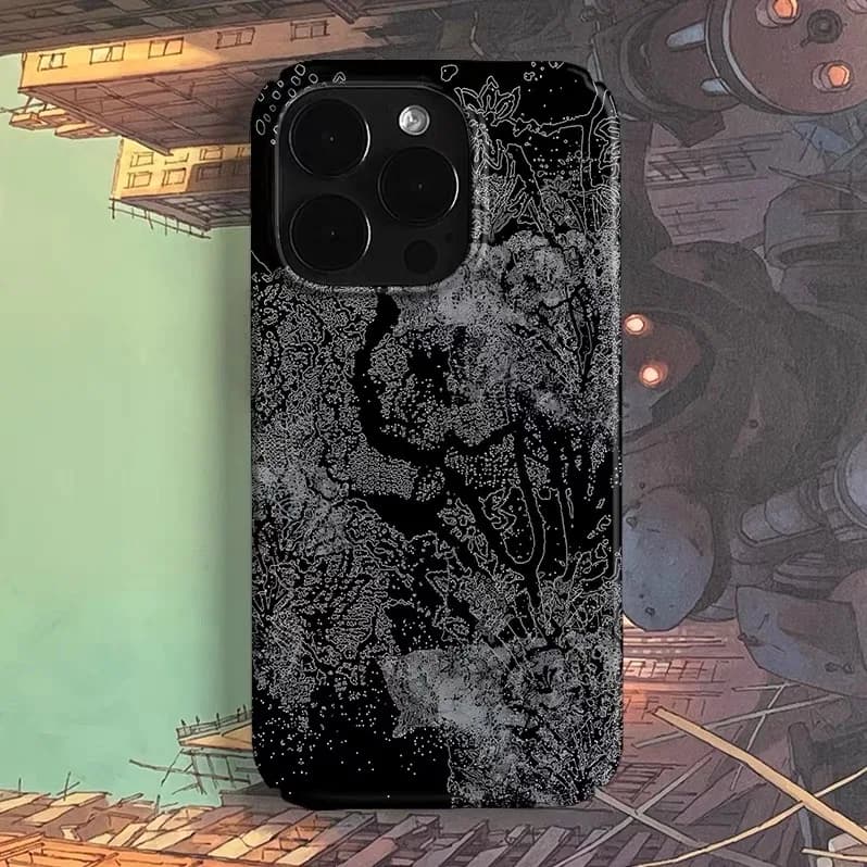 Black Retro Secret Realm Phone Case for IPHONE 17 Air 16E 15 PROMAX 14 Plus 13 12 MINI 11 PRO 16Plus XR XS Acrylic Phone Cover