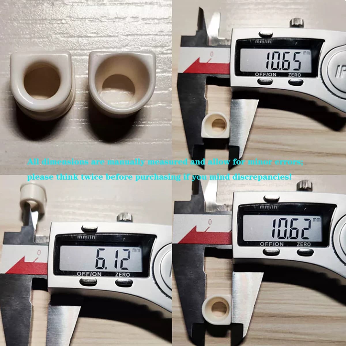 100psc Square Mouth Alumina Double Twister Ceramic Eye Wear-Resistant Wire Guide Textile Machine Parts
