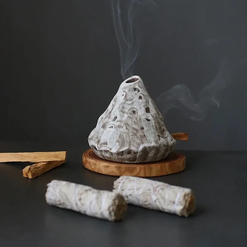 Burning tray, ceramic aromatherapy burner, sage holder.