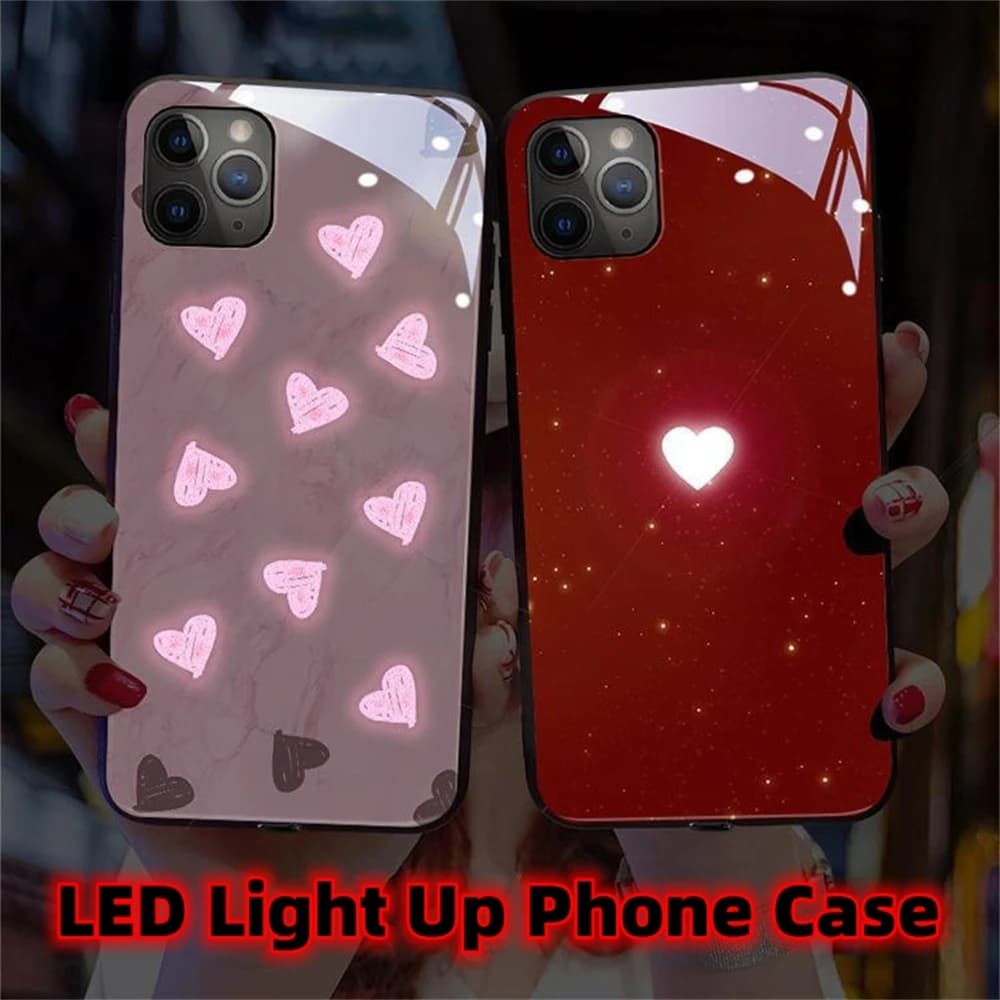 2026 Fashion Popular Hot Sale Design Smart Led Light Music Luminous Cell Phone Case For iPhone Air 18 17 16 E 15 14 13 12 11 Pro