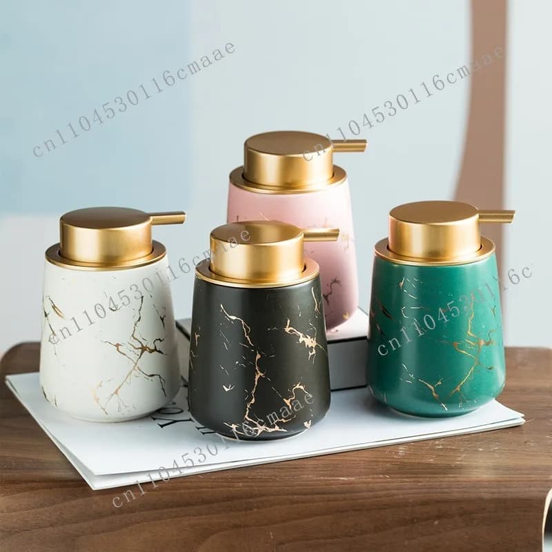 Ceramic lotion sub-bottling, high-end pressing bottle, hand sanitizer, body wash, shampoo, leave-in hotel bottle