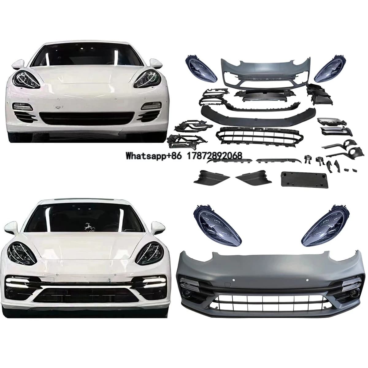 New Arrival Facelift Bumpers Body Kit for Porcshe Panamera 970.1 970.2 2010-2017 Modified to 971.2 2022 Turbos Model.