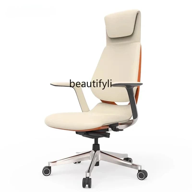 Boss Leather Ergonomic Computer Chair Comfortable Office Sedentary Executive Chair E-sports Chair