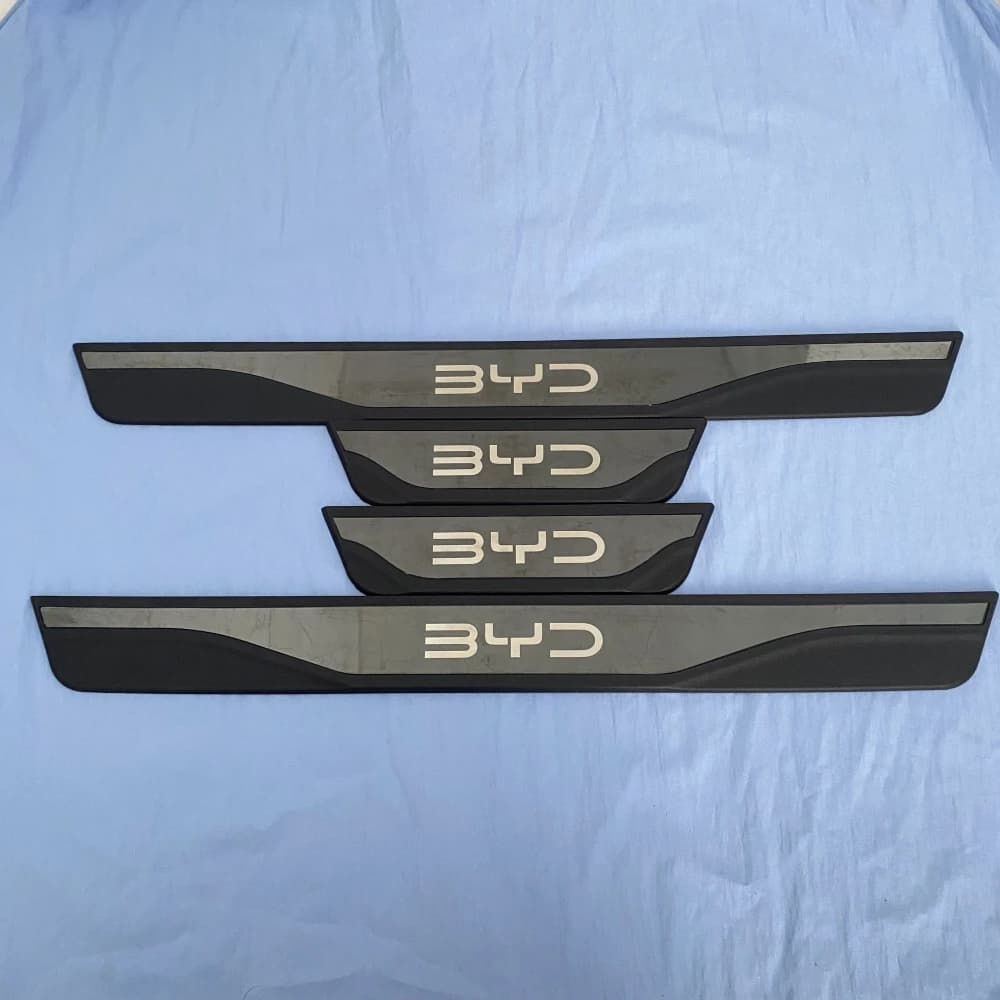 For BYD Yuan plus Atto series Tang Song QiN 2027-2017 Door Sill Plate ProtectorS Stainless Steel Car Sticker InteriorS Auto Part