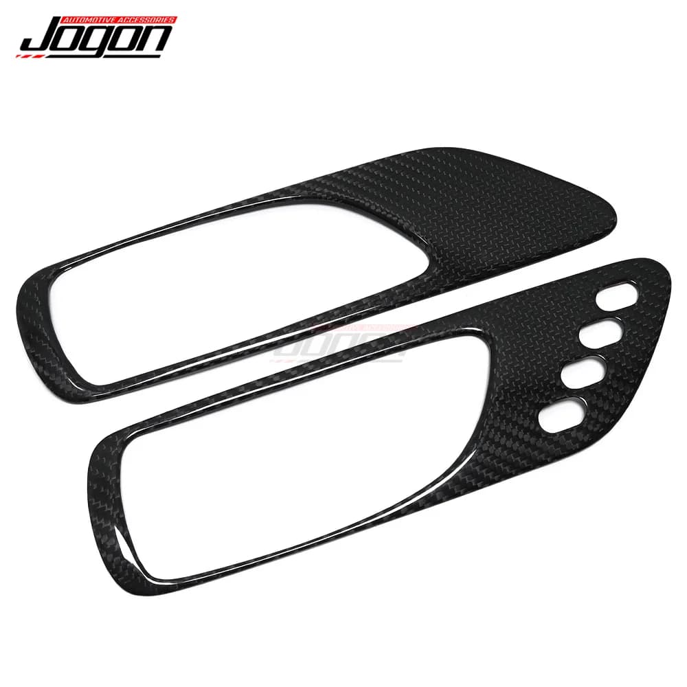 Real Carbon Fiber Car Inner Door Panel Window Cover Panel Trim Sticker Accessories for Lexus RC200t RC300 RC350 RC F SPORT
