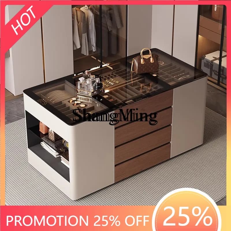 CL  Taiwan Jewelry Cabinet Bedroom Bedroom Bedside Display Cloakroom Household Floor High-end Jewelry Storage Cabinet