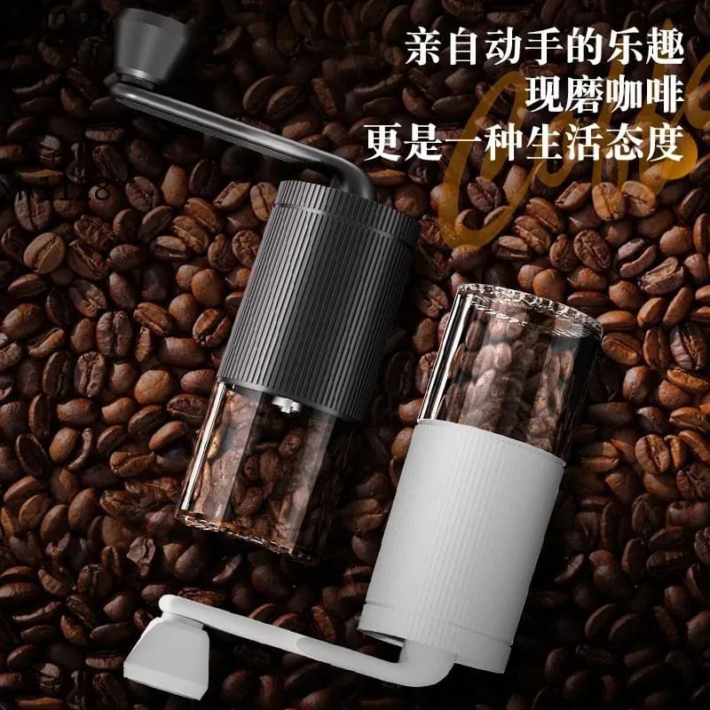 New Mini Hand cranked Coffee Machine for Home, Outdoor, Portable, Adjustable Coarse and Fine Grinding, Coffee Grinder