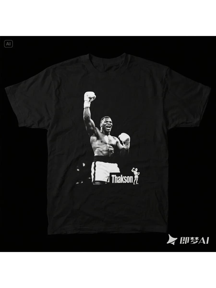Boxing  Mike Tyson Boxing Poster Printed Memorial T-Shirt. Summer Cotton Short Sleeve O-Neck Mens T Shirt New S-3XL