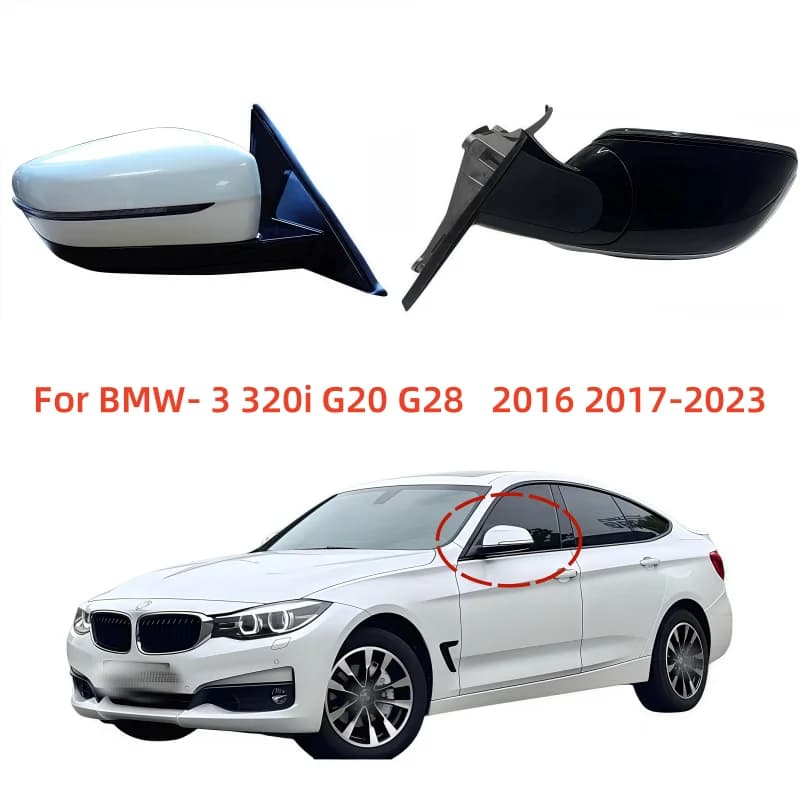 For BMW- 3 320i G20 G28 2016 2017 2018 2019-2023 Left and Right Car Side Rearview Mirror Assembly  Auto Side Mirror Heating L/R