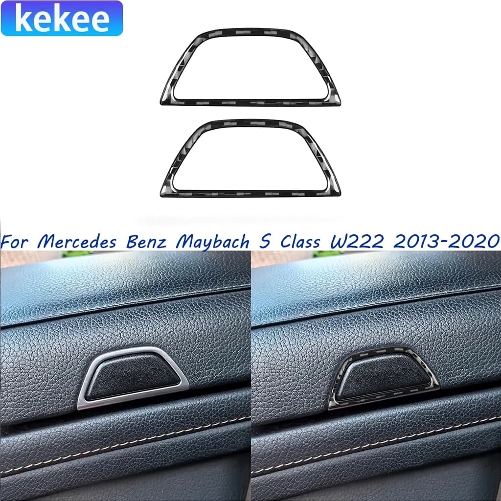 For Mercedes Benz Maybach S Class W222 2013-2020 Carbon Fiber Armrest Storage Switch Interior Car Accessories Cover Sticker Trim