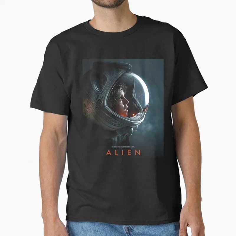 80s vintage Horro movie Alien (1986) Ellen Ripley Hells warrior Sacry Space monster hunter gift T-shirt for men Large size Tops