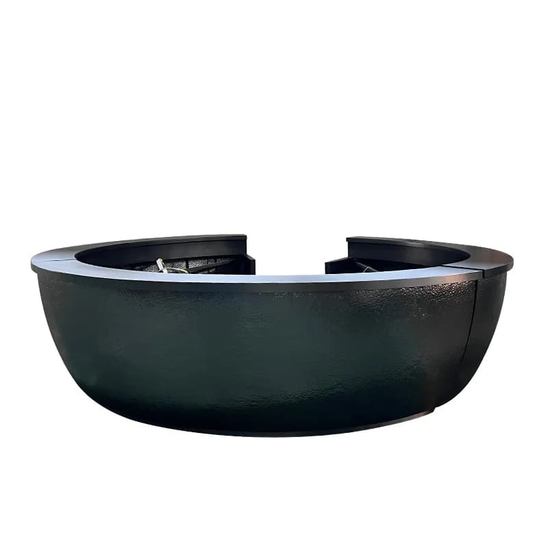 Round stainless steel water ripple  bar industrial wind clear bar container coffee gym retro reception desk