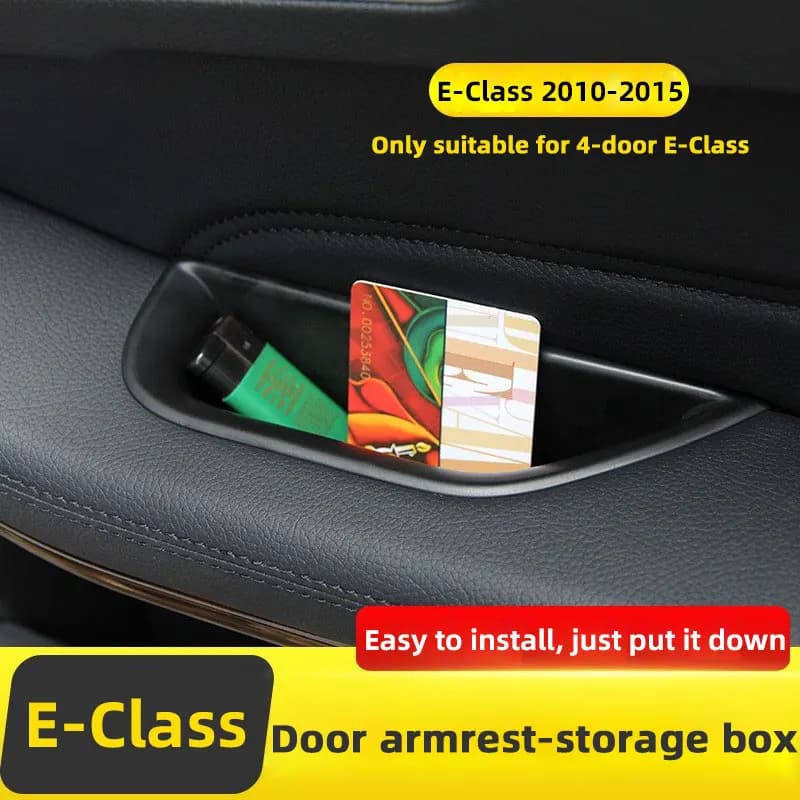 For Mercedes-Benz E-Class W212 Sedan 2010 2011 2012 2013 2014 2015 2016 Storage Box Front Rear Door Handle Container Accessories