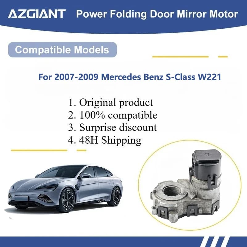 AZGIANT For 2007-2009 Mercedes Benz S-Class W221 Car Wing Mirror Authentic Folding Motor Power Assembly Parking Protection