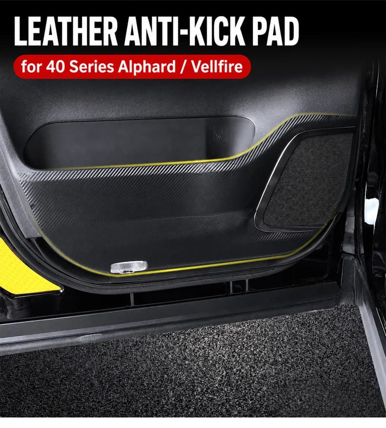 Car Door Protector Pads for Toyota Alphard Vellfire 40 Series Interior Anti-Kick Mats Trunk Console Seat Protective Covers