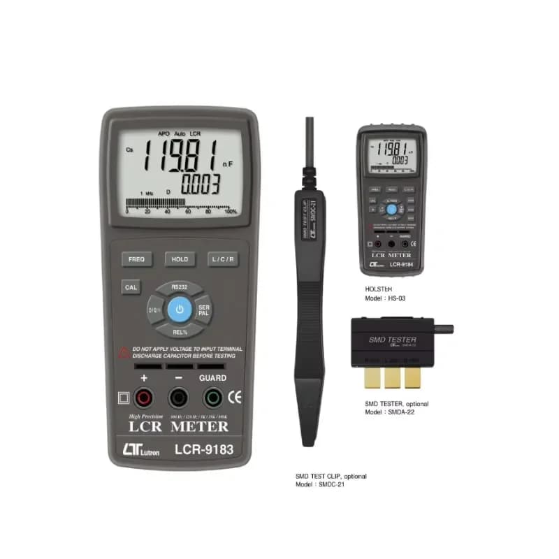 for LCR-9183 Professional Dual Display Digital LCR Meter 100Hz to 100KHz Auto Smart Check ESR Component Tester with RS232 USB
