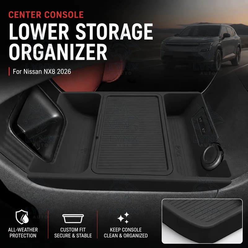 For Nissan NX8 2026 Center Console Lower Storage Box Silicone Organizer Car Accessories Storage Box Modification Parts