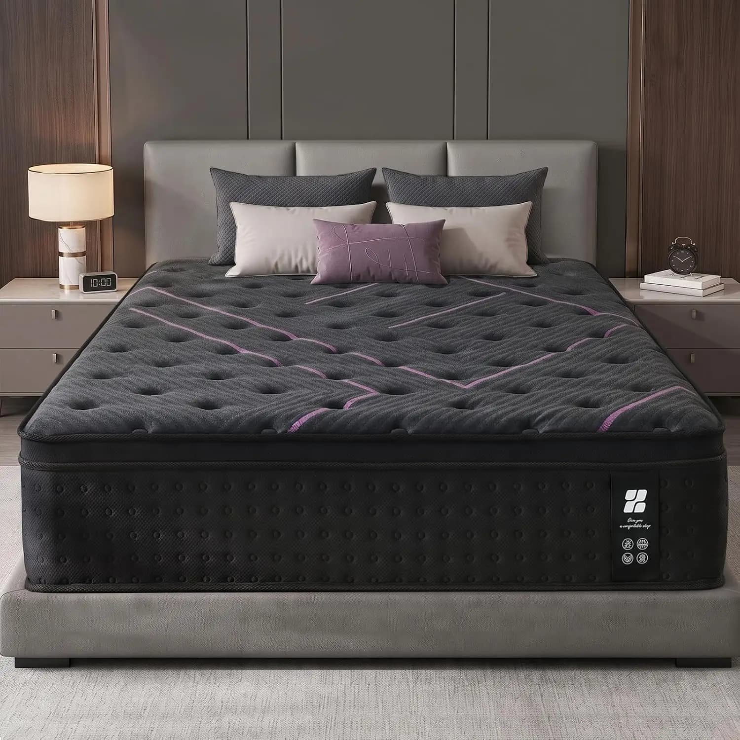 Cool Night Sleep & Pressure Relief, Support Foam & Pocket coils for Spine Alignment & Motion Isolating, Edge Support