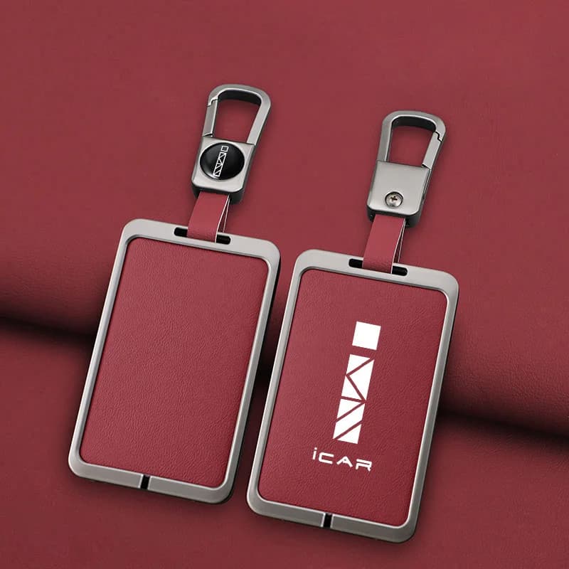 Zinc Alloy Car Key Case for Chery ICAR 03 Icar03 NFC Card Remote Decoration Cover Shell Keychain Housing Holder Fob Accessories