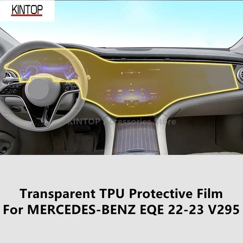 For MERCEDES-BENZ EQE 22-23 V295 Car Interior Center Console Transparent TPU Protective Film Anti-scratch Repair Film Refit