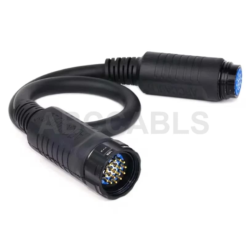 19 Core Injection Molded Socapex Stage Power Cable 19 Pin Male-Female Lighting Extension Cord 1080P Oxygen-Free Copper Live
