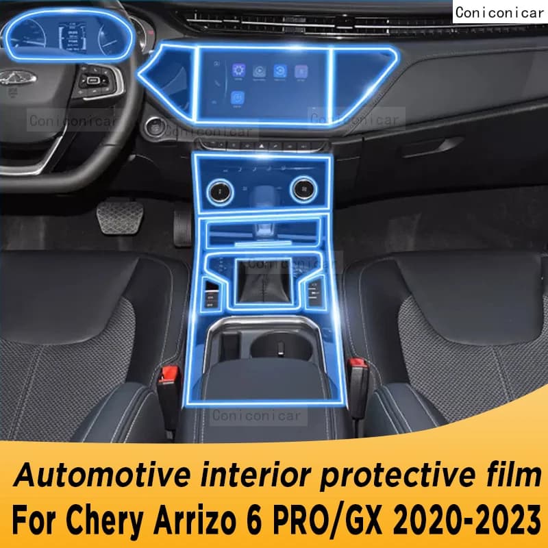 For Chery Arrizo 6 GX PRO 2022-2023 Panel Navigation Screen Automotive Interior TPU Protective Film Anti-Scratch Sticker