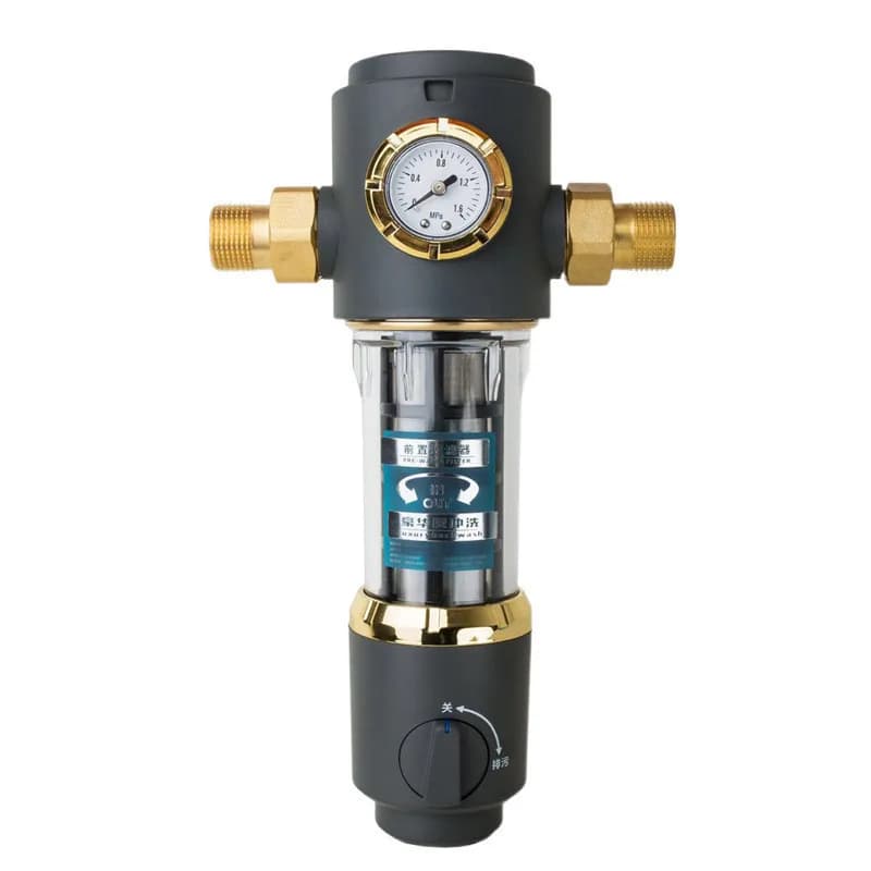 Double table automatic rotation, washing pre-filter, recoil water purification pure copper, household large flow water purifier