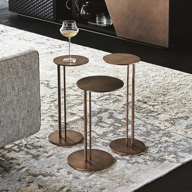 Side few light luxury high sense round living room sofa retro side table movable sales office