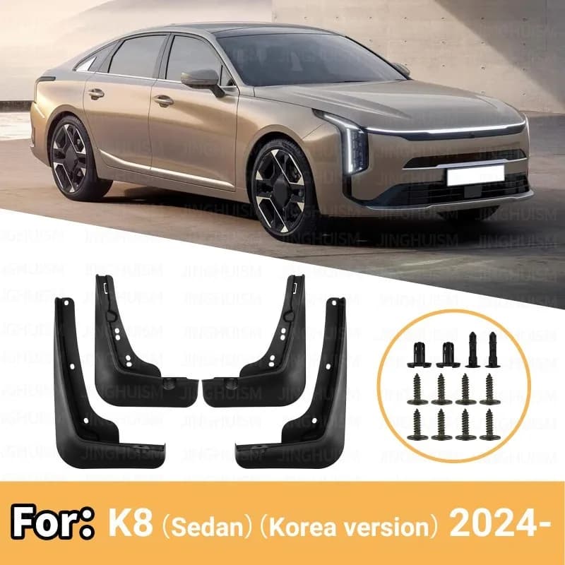 Mud Flaps For Kia K8 Sedan 2024-2026 Facelift KDM Korean Version Front Rear Splash Guards Mudguards Car Exterior Accessories