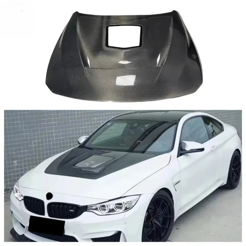 New GTS Transparent Glass Style Carbon Fiber Front Bonnet Hood for 3 Series F80 M3 4 Series F32 F82 M4 2012-2018