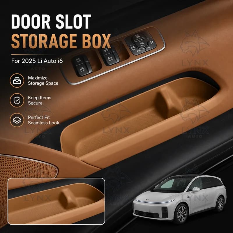 For 2025 Li Auto i6 Door Slot Storage Box Side Door Pocket Organizer Car Interior Storage Accessories Modified Parts