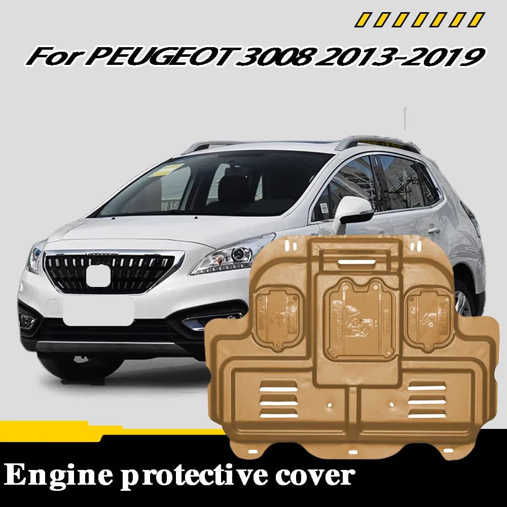 Under Engine Guard Plate For PEUGEOT 3008 2013-2019 1.6T 2.0L Mud Fender Cover mudguard protector Front Underbody Shield