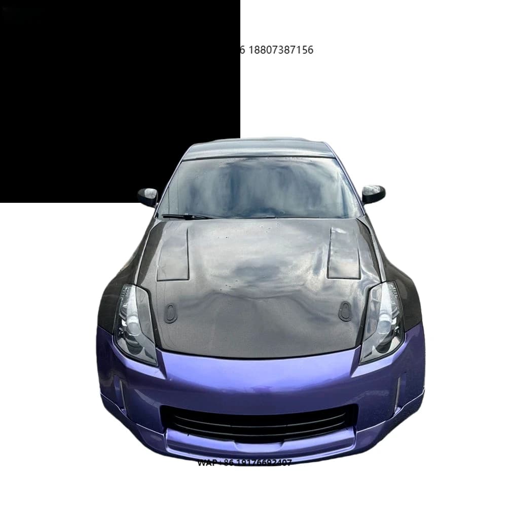TS Style High-quality Carbon Fiber Engine Hood Suitable forNissan 350z Z33 Modification and Upgrade Engine Hood Body Kit
