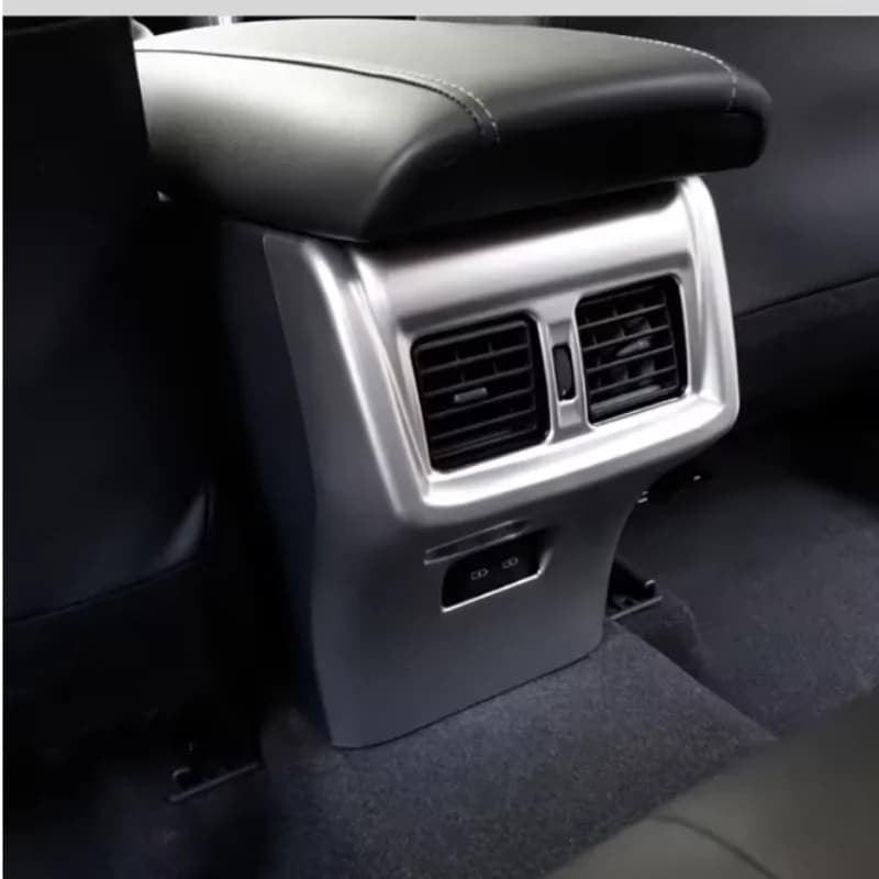 ABS Carbon  Car Rear Seat Air Condition Vent Cover back an-ti board coverTrim Fit For Toyota Harrier Venza XU80 2021-2023