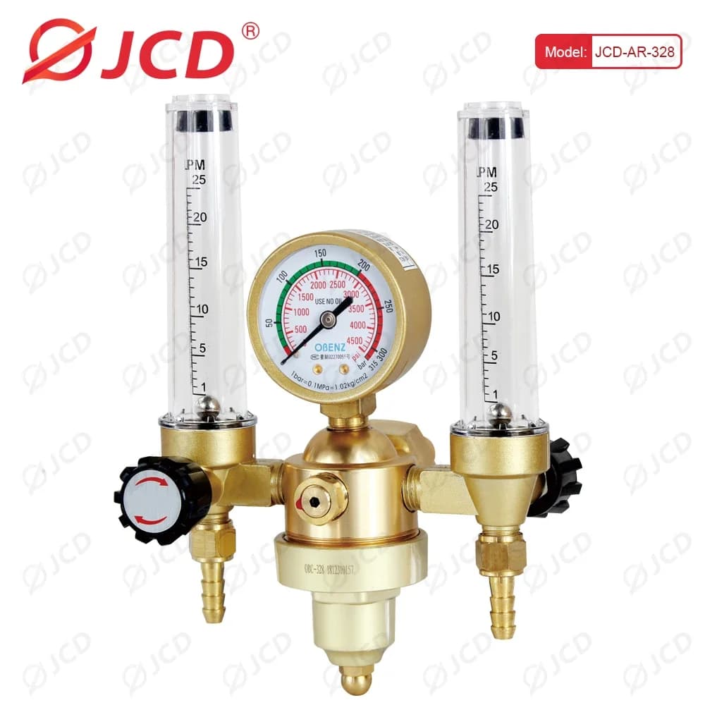 JCD G5/8" 0-25Mpa Argon CO2 Mig Tig Flow Meter Gas Regulator Flowmeter Welding Weld Gauge Argon Regulator Pressure Reducer