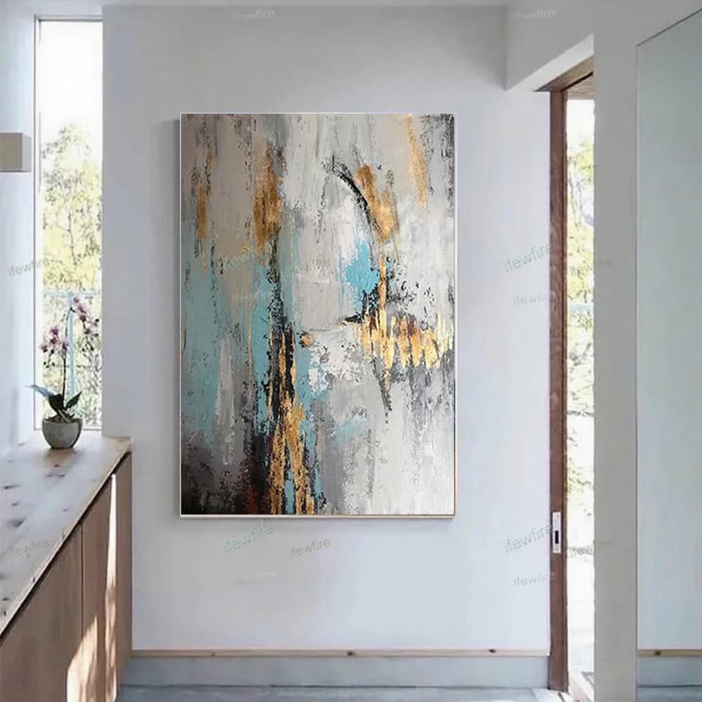 Large 100% Hand-Painted Rose Abstract Modern Oil Painting On The Canvas Of The Art Wall Picture For The Living Room Decor Mural