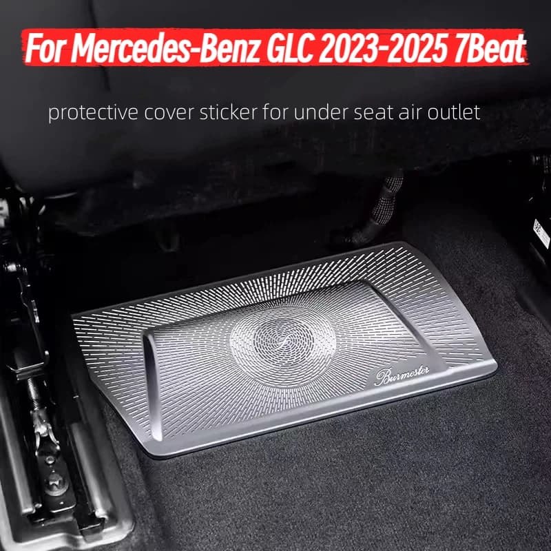 For Mercedes-Benz GLC Class Under Seat Air Outlet Dust Cover GLC 2023-2025 Metal Protective Cover Car interior accessories