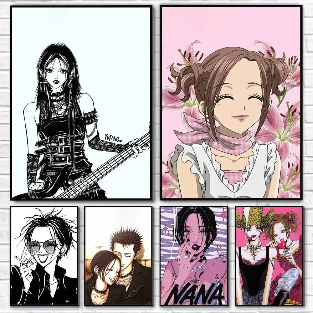 NANA  Poster Self-adhesive Art Waterproof Paper Sticker Coffee House Bar Room Wall Decor