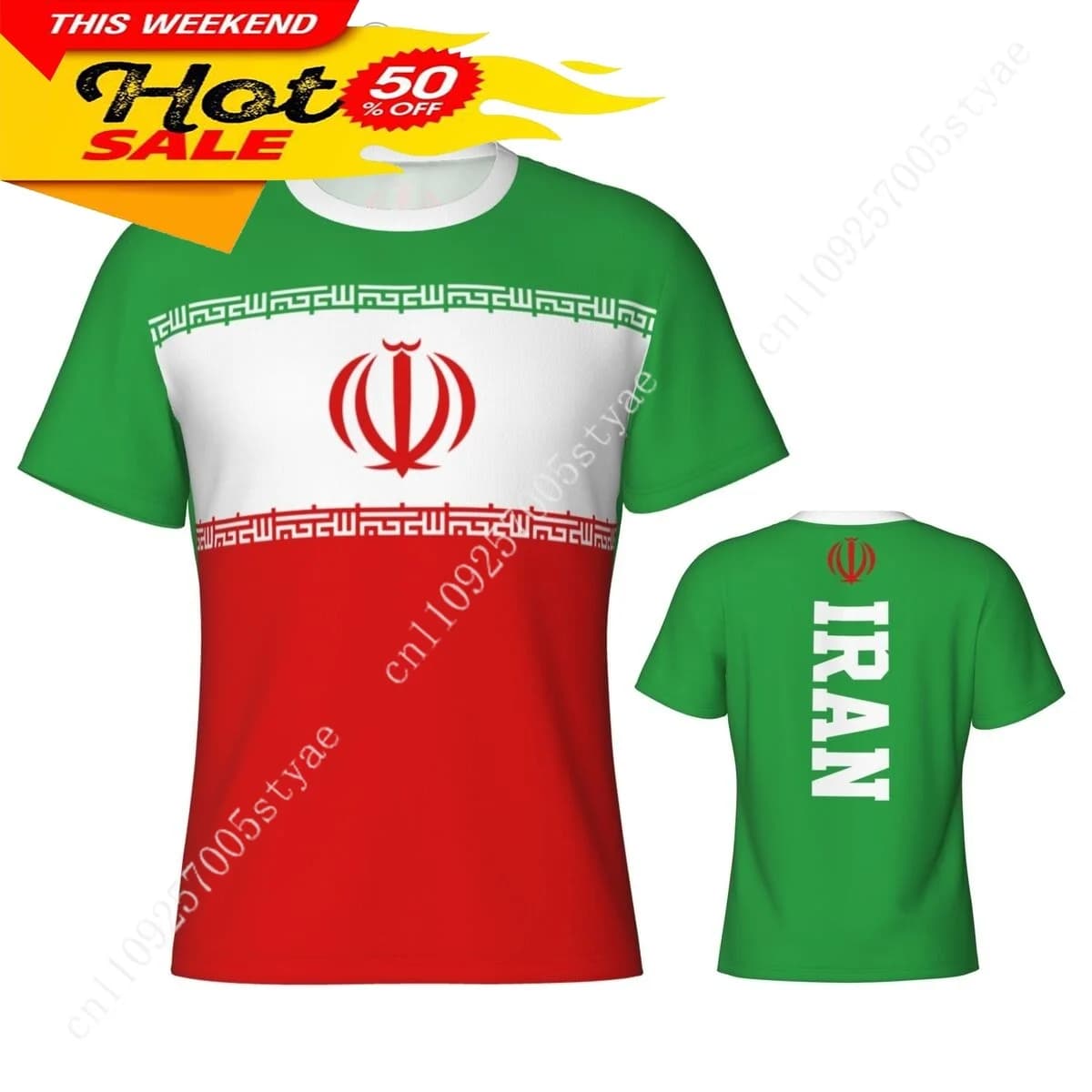 Iran Flag Iranian T Shirt Men Tees 3D Sports Jersey Fashion Soccer Clothes Football Fans Gift Patriotic T-shirt TShirt