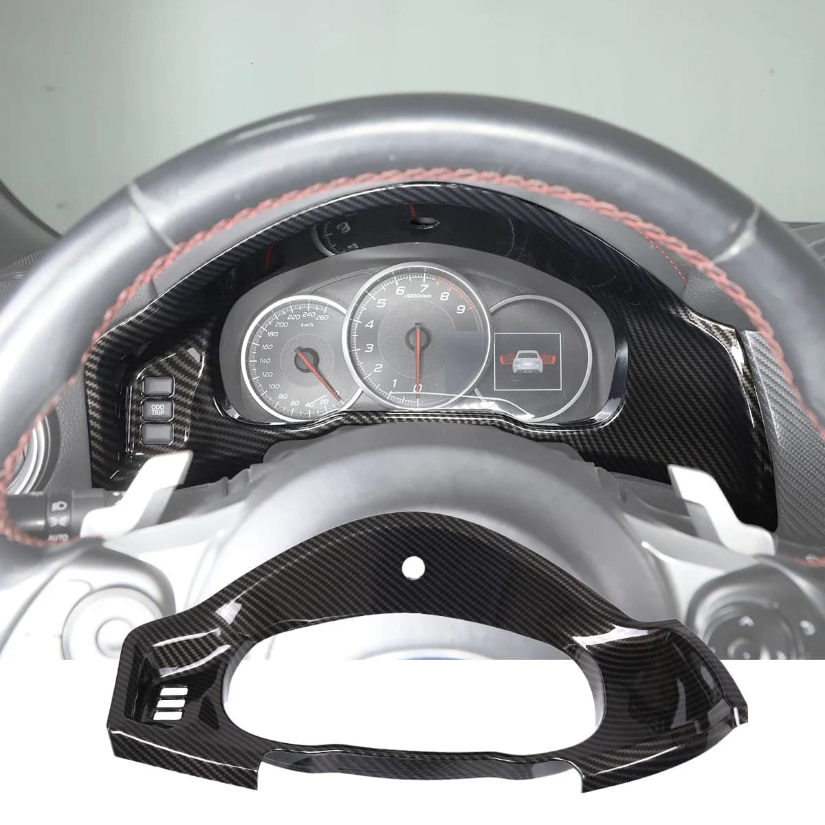 For 2012-2020 Toyota 86 Subaru BRZ ABS carbon fiber pattern car dashboard decoration frame cover sticker interior accessories