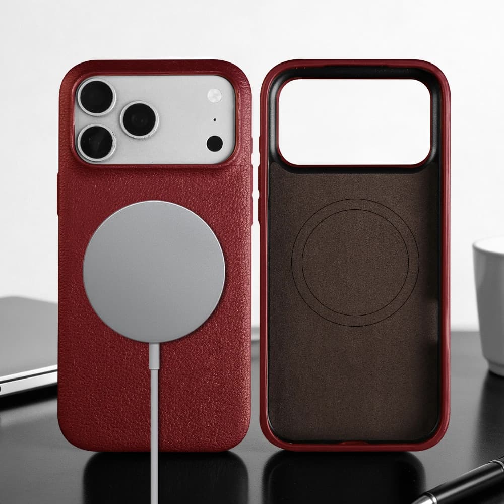 For Magsafe Premium Leather Case For iphone 17 18 Pro Max Air 17e 16e 16 15 14 13 12 Mini 11 7 8 Plus Phone Case Back Cover Capa