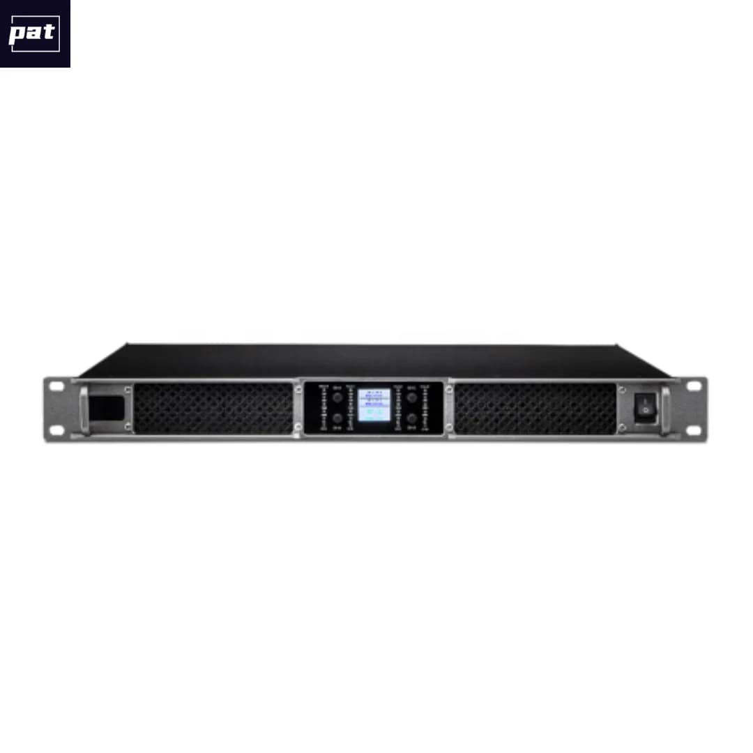 600W 4-Channel 4 Ohm Digital Power Amplifier 1U Metal Durable Portable Eco-Friendly for Home Cinema/Church/Conference