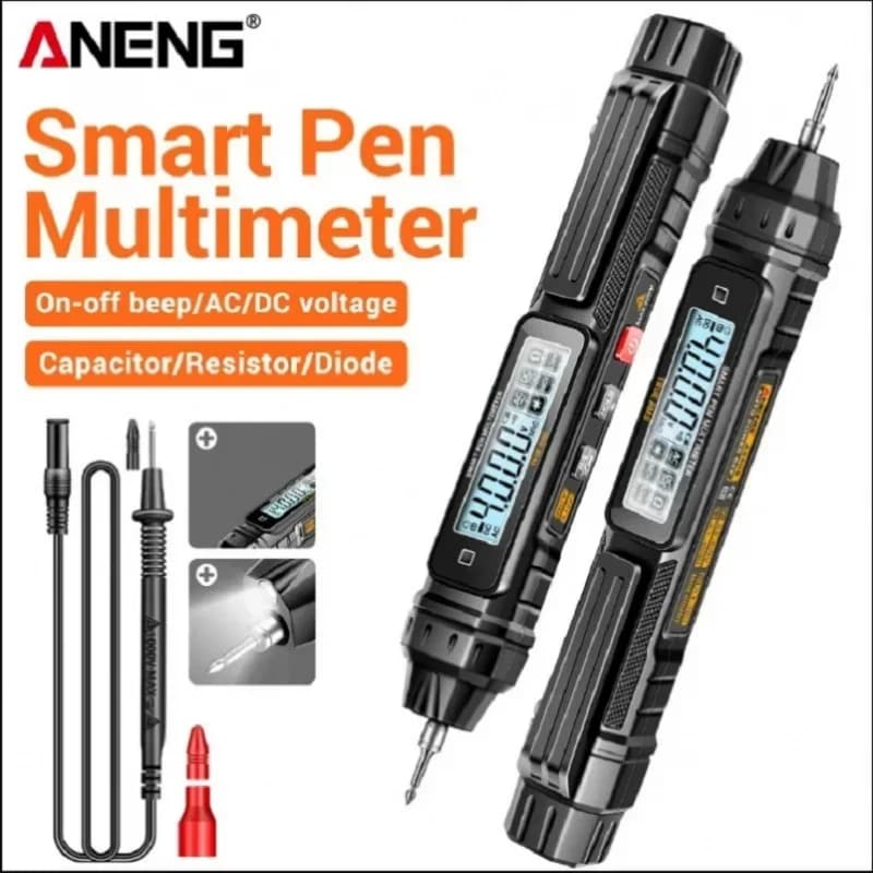A3005 Pen-Type Digital Multimeter 4000 Counts Auto Range AC DC Voltage Ohm Diode Tester with LCD Display