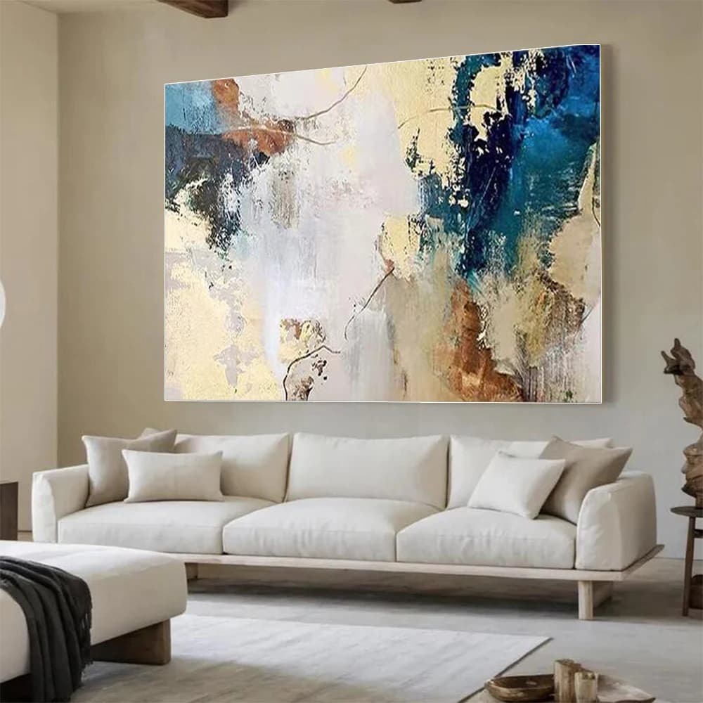 100% Handmade Gold Foil Oil Paintings On Canvas Mural Abstract Image Art Picasso Works Wall Poster For Home Living Room Decor